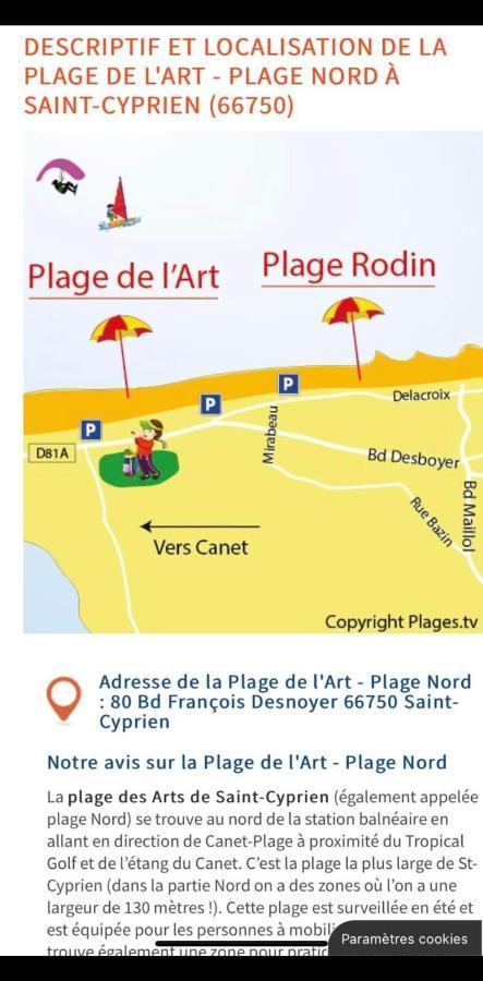 Appartement Saint Cyprien Plage Residence Les Mas De La Mer Exteriér fotografie